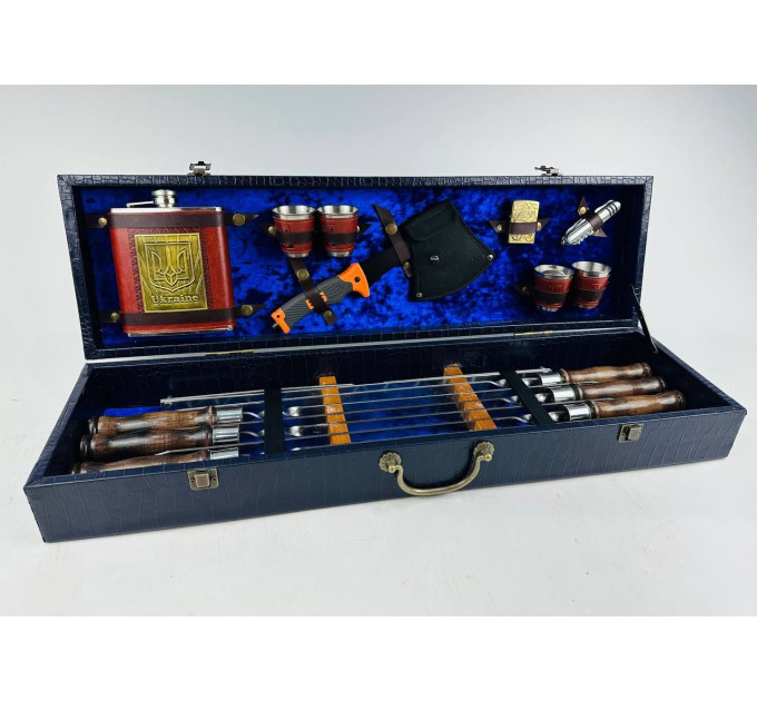 Набір шампурів у шкіряному кейсі "VIP 9"