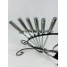 Набір шампурів та аксесуарів на металевій підставці