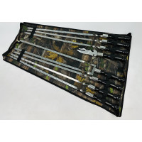 Набор в чехле "Блэк" (6 шт, двойной шампур, вилка нож) Набор в чехле "Блэк" (6 шт, двойной шампур, вилка нож)