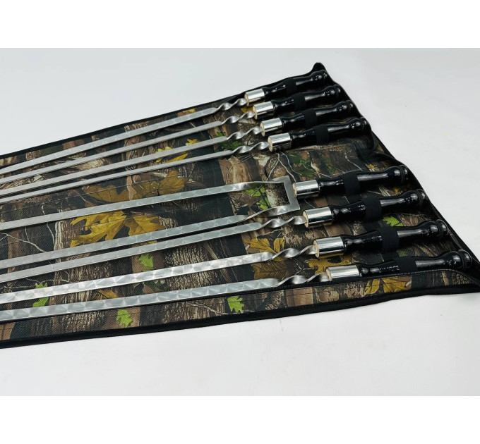 Набор в чехле "Блэк" (7 шт, двойной шампур)