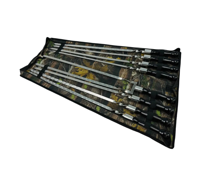 Набор в чехле "Блэк" (7 шт, двойной шампур)