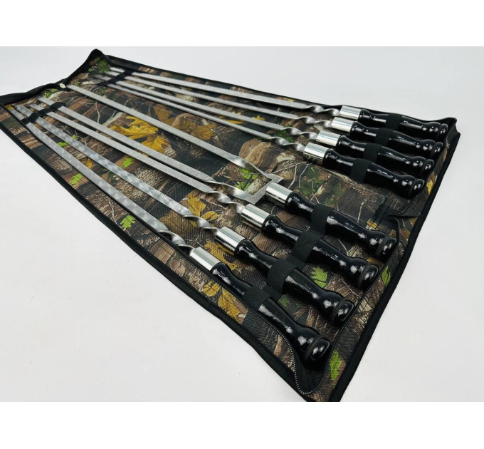 Набор в чехле "Блэк" (7 шт, двойной шампур)