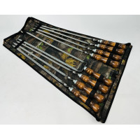 Набор в чехле "Кизляр" (7 шт, двойной шампур) Набор в чехле "Кизляр" (7 шт, двойной шампур)