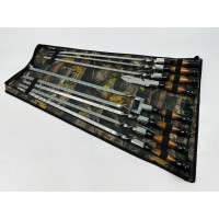 Набор в чехле "Премиум" (6 шт, двойной шампур, вилка-нож) Набор в чехле "Премиум" (6 шт, двойной шампур, вилка-нож)