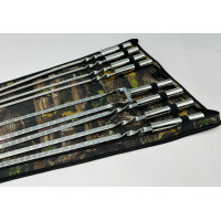 Набор в чехле "Серебро" (7 шт, двойной шампур) Набор в чехле "Серебро" (7 шт, двойной шампур)