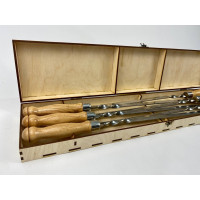 Подарочный набор  "Вуд" в кейсе из фанеры