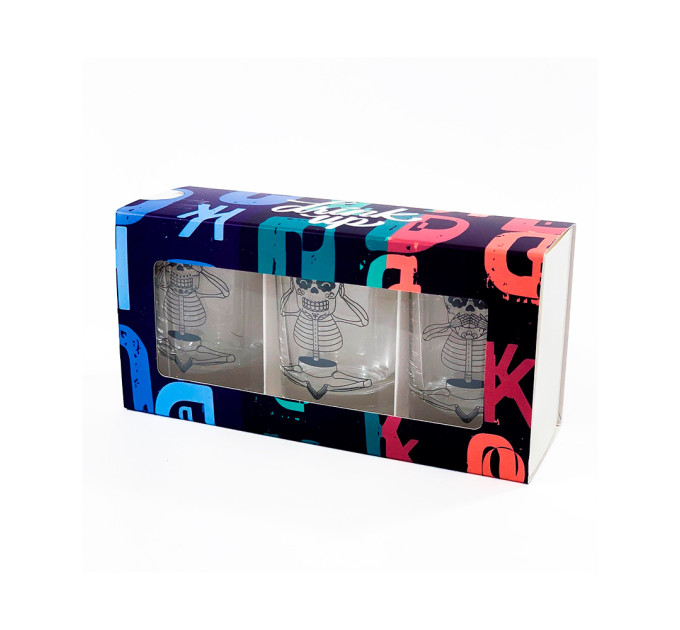 Набор рюмок Скелеты (уп. 3шт)