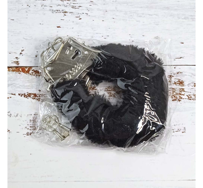 Наручники хутряні без коробки (чорні)