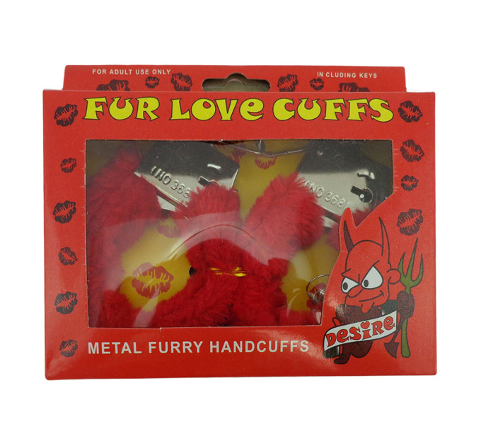 Наручники меховые (красные)