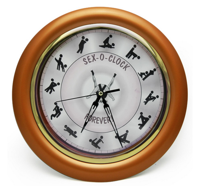 Настінний годинник Камасутра великий (бронзовий)