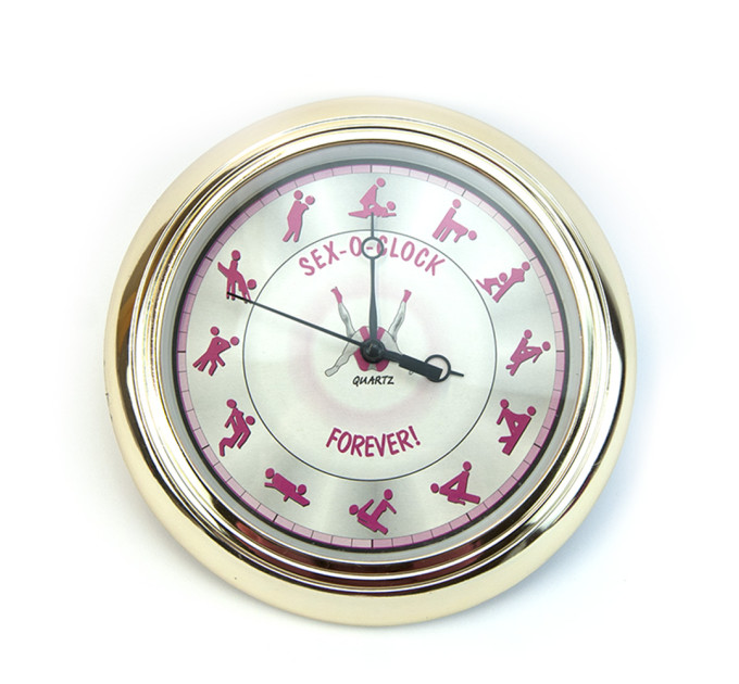 Настенные часы Камасутра маленькие (золото с розовым)