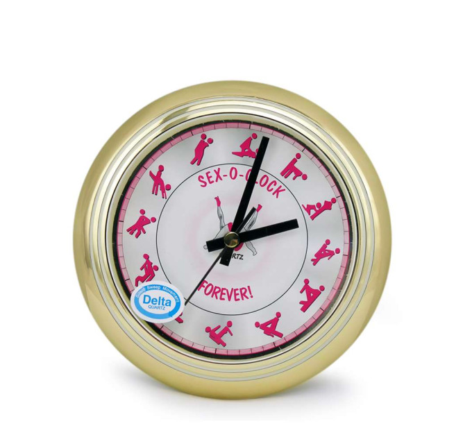 Настенные часы Камасутра маленькие (золото с розовым)