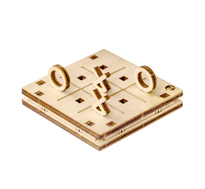 Настольная игра из дерева Крестики нолики №2