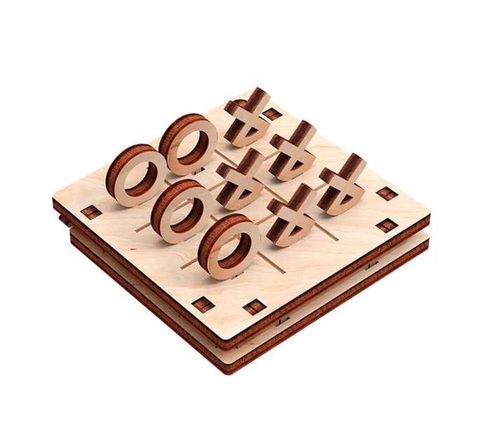 Настольная игра из дерева Крестики нолики №2