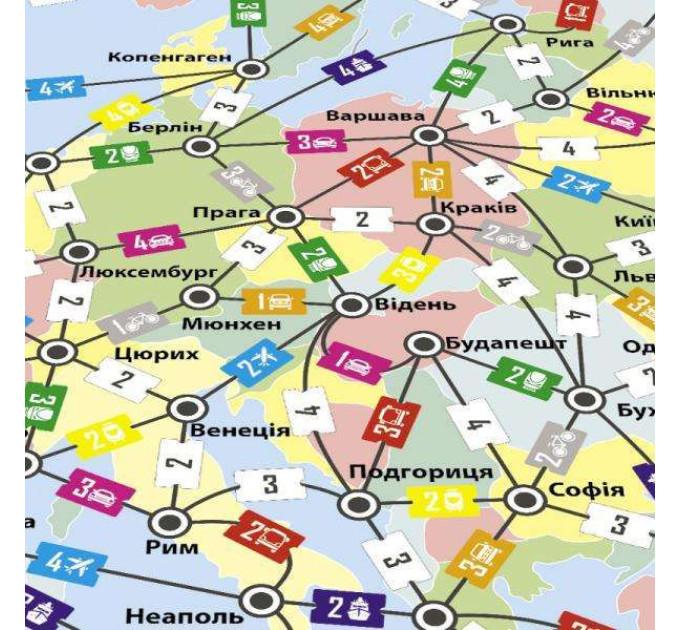 Настольная игра ПОДОРОЖ ЕВРОПОЮ (укр.)