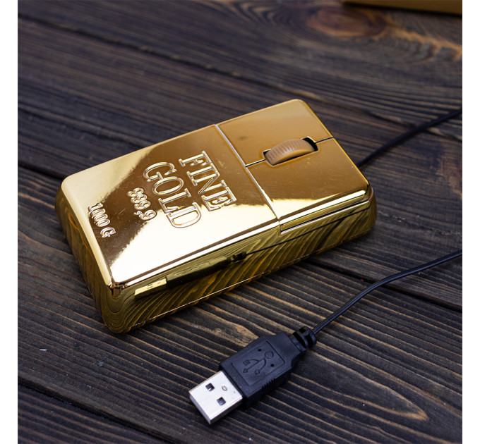 Оригинальный подарок Золотой слиток компьютерная мышь 12683