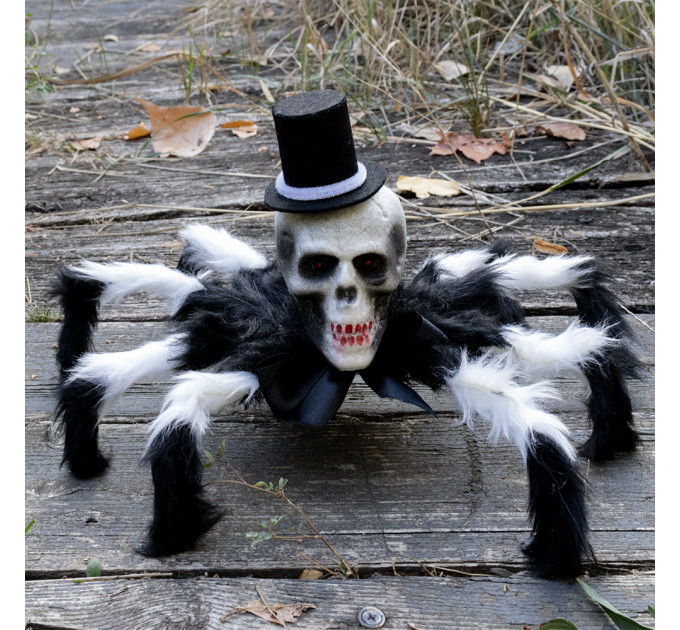 Паук готический Арахаус 45 см 12903 (черный с белым)