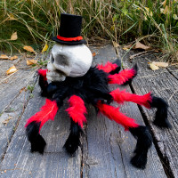 Паук готический Арахаус 45 см 12905 (черный с красным) Паук готический Арахаус 45 см 12905 (черный с красным)