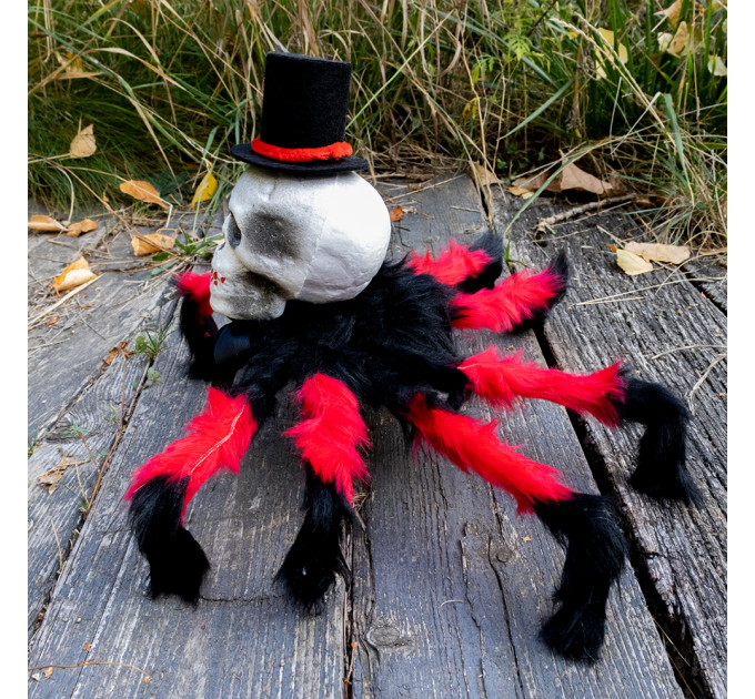 Павук готичний Арахаус 45 см 12905 (чорний з червоним)