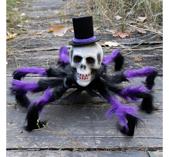 Паук готический Арахаус 45 см 12907 (черный с фиолетовым)