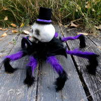 Паук готический Арахаус 45 см 12907 (черный с фиолетовым) Паук готический Арахаус 45 см 12907 (черный с фиолетовым)