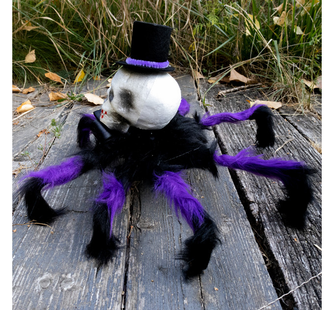 Паук готический Арахаус 45 см 12907 (черный с фиолетовым)