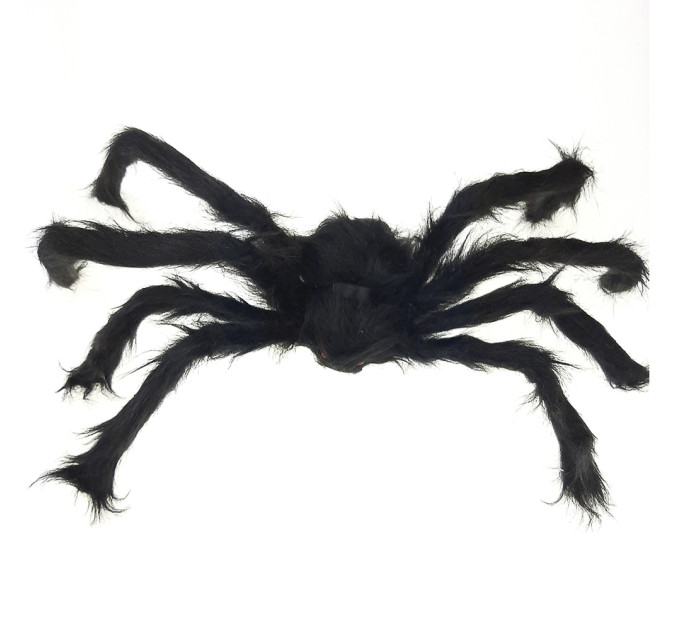 Паук из меха 30см (черный)