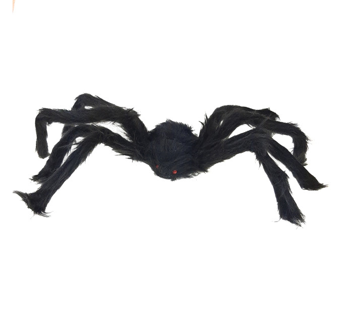 Паук из меха 30см (черный)