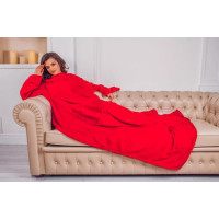 Плед с рукавами из микрофибры, 200х150 см (красный) Плед с рукавами из микрофибры, 200х150 см (красный)