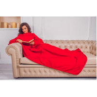 Плед с рукавами из микрофибры, 200х150 см (красный) Плед с рукавами из микрофибры, 200х150 см (красный)