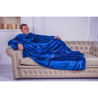 Плед с рукавами из микрофибры, 200х150 см (синий) Плед с рукавами из микрофибры, 200х150 см (синий)