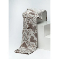 Плед с рукавами из микрофибры, 200х160 см (Сердечки на белом) Плед с рукавами из микрофибры, 200х160 см (Сердечки на белом)