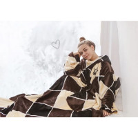 Плед с рукавами из микрофибры, 200х160 см (Ты мой Король) Плед с рукавами из микрофибры, 200х160 см (Ты мой Король)