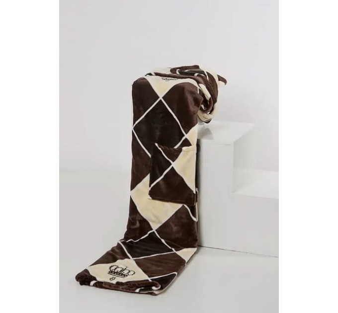 Плед із рукавами з мікрофібри, 200х160 см (Ти мій Король)