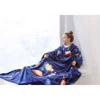 Плед с рукавами из микрофибры, 200х160 см (Ты просто космос) Плед с рукавами из микрофибры, 200х160 см (Ты просто космос)