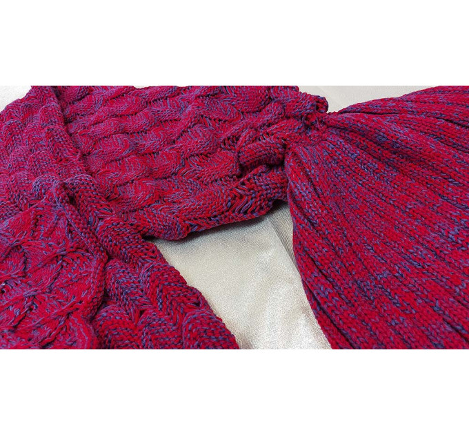 Плед акриловый Русалка красный 81337