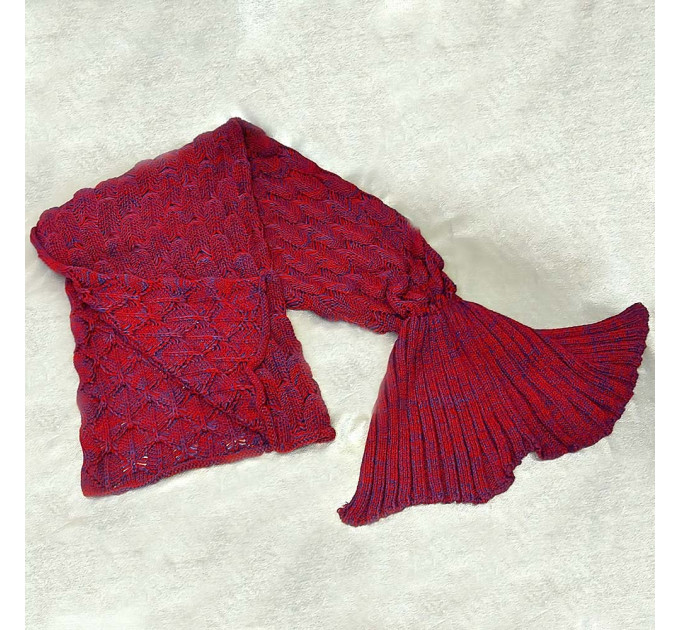 Плед акриловый Русалка красный 81337