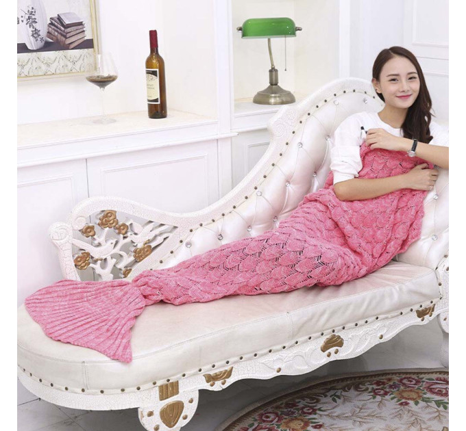 Плед акриловый Русалка розовый 81337 S