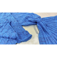 Плед акриловый Русалка синий 81337