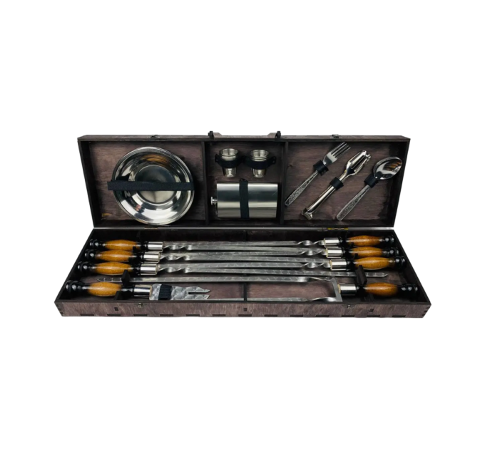 Подарочный набор на 34 предмета в кейсе из фанеры