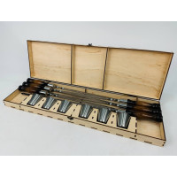 Подарочный набор "Вуд" с рюмками в кейсе из фанеры