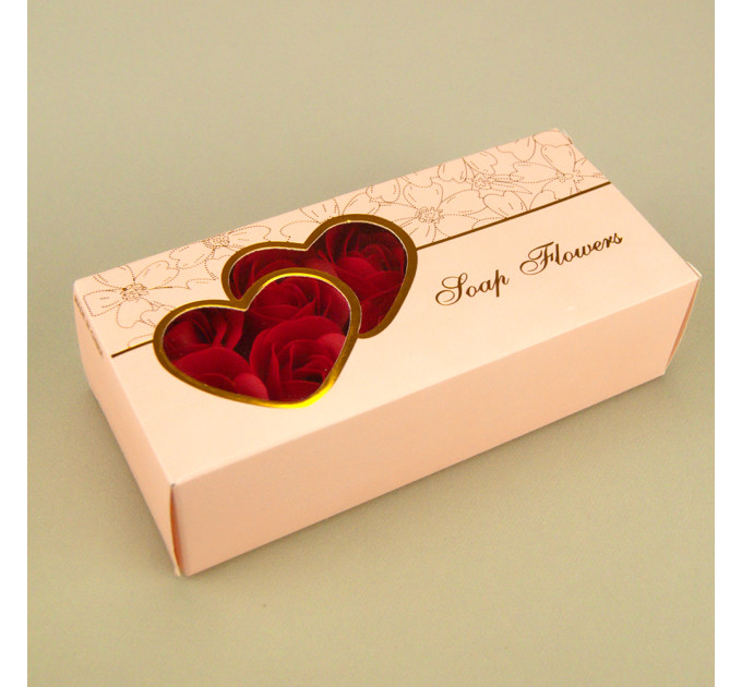 Подарочный набор Бутоны роз из мыла 12567 (красный)