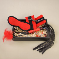 Подарочный набор для эротического связывания 6 предметов 12681 (красный)