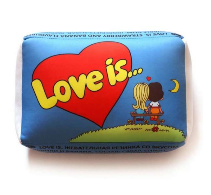 Подушка love (синяя)