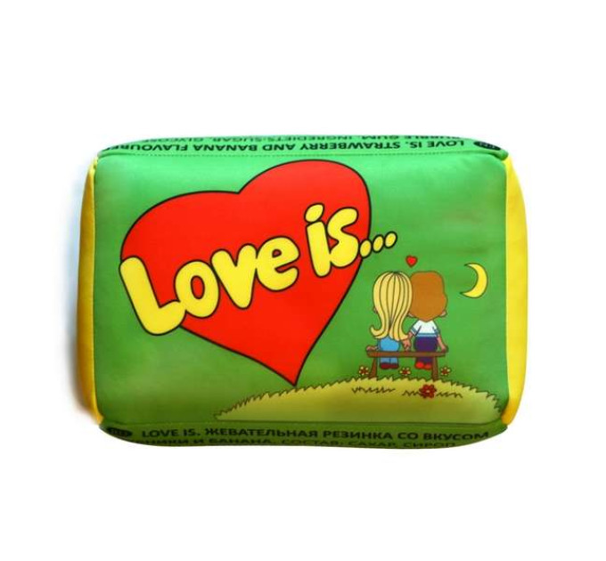 Подушка love (зелена)