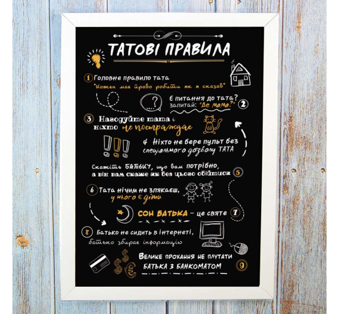 Постер мотиватор 56072 ТАТОВІ ПРАВИЛА №2 А4