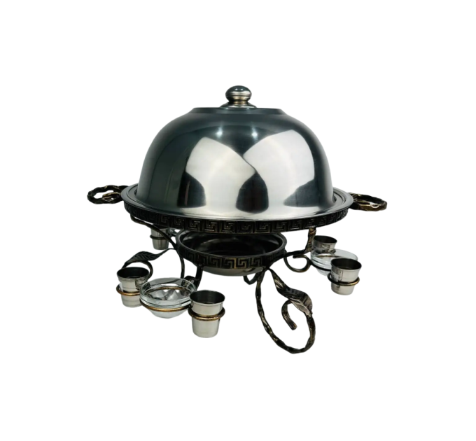 Садж Греция с соусниками и рюмками, 36 см