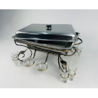 Садж прямоугольный с соусницами и рюмками Садж прямоугольный с соусницами и рюмками