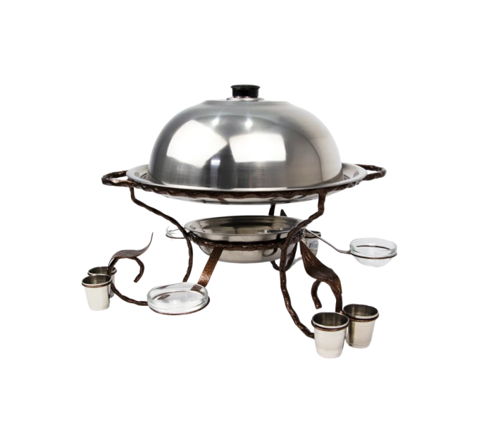 Садж с соусниками и рюмками, 36 см