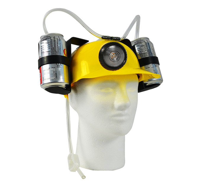 Шолом для пива з ліхтарем (жовтий)